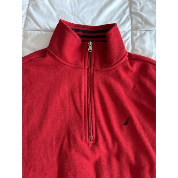 Nautica Women's Quarter 1/4 Zip pullover Size Small Color: Red,Navy NWOT - Picture 8 of 13